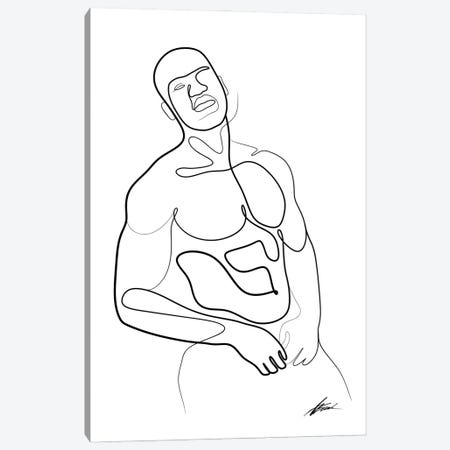 One Line - Sexy Leaning Canvas Print #BSB130} by Brenden Sanborn Canvas Art Print