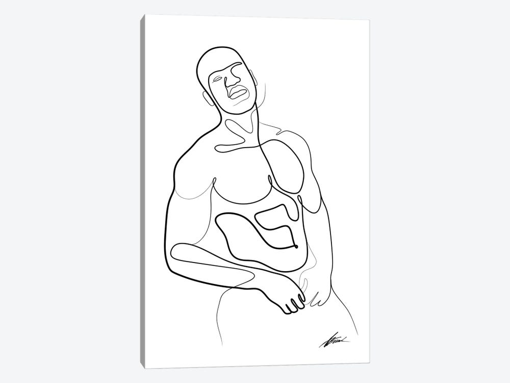 One Line - Sexy Leaning by Brenden Sanborn 1-piece Canvas Print