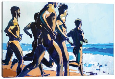 Peaches On The Beach Canvas Art Print - Brenden Sanborn