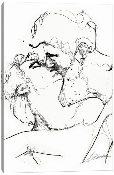 The Tenderness Of His Kiss Canvas Art Print - Brenden Sanborn