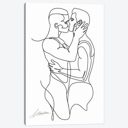 Two In Love And First Kiss Canvas Print #BSB145} by Brenden Sanborn Canvas Print