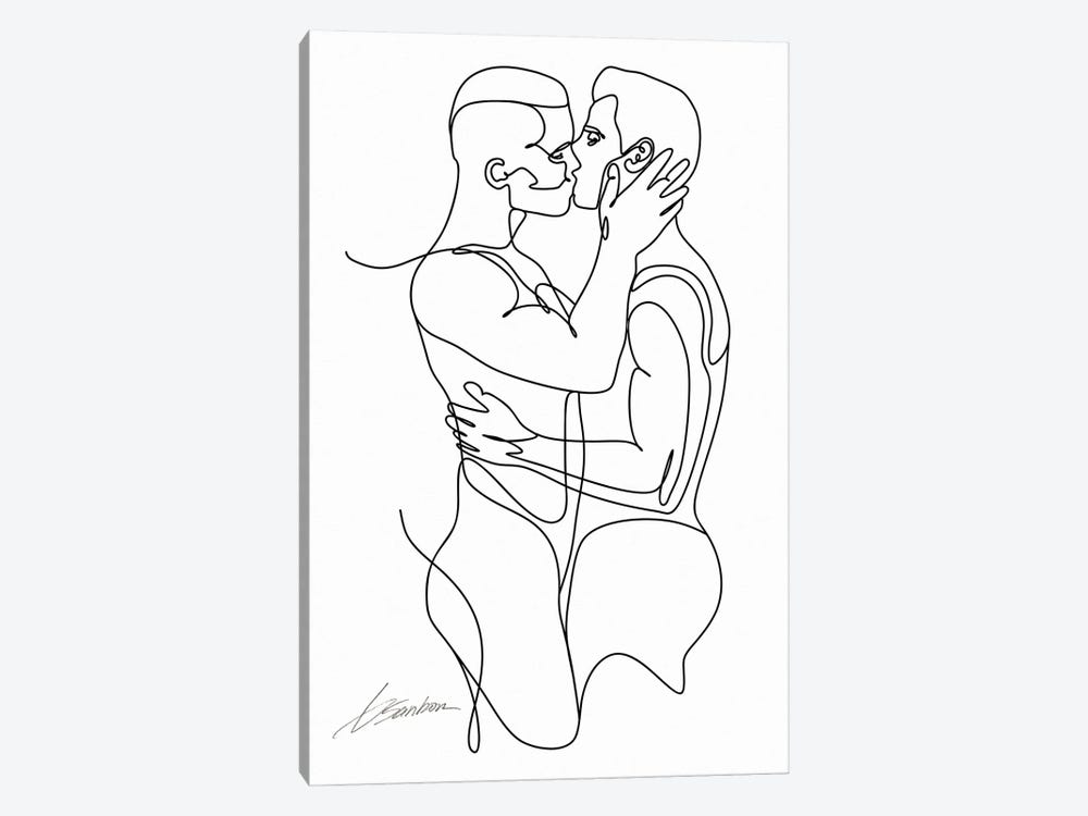 Two In Love And First Kiss by Brenden Sanborn 1-piece Art Print