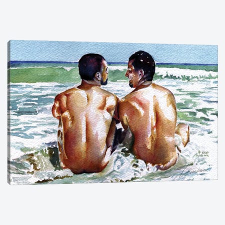 One Last Summer Swim II Canvas Print #BSB152} by Brenden Sanborn Canvas Print