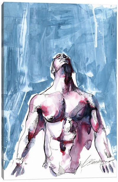 Accension Canvas Art Print - Male Nude Art