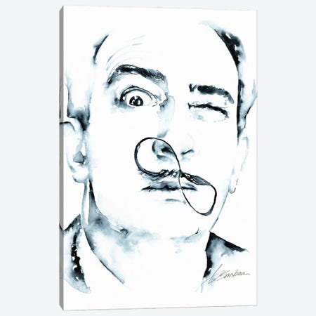 Dali With Eightball Stache Canvas Print #BSB156} by Brenden Sanborn Canvas Wall Art