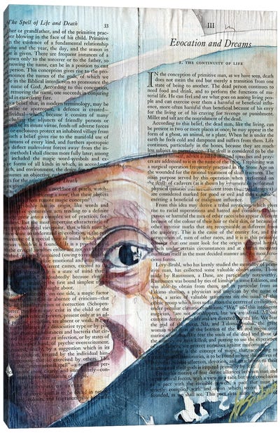 Pablo Picasso In Blue Hat On Book Paper Canvas Art Print - Brenden Sanborn