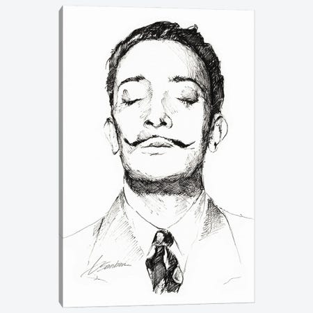 Salvadore Dali In Ink Canvas Print #BSB158} by Brenden Sanborn Art Print