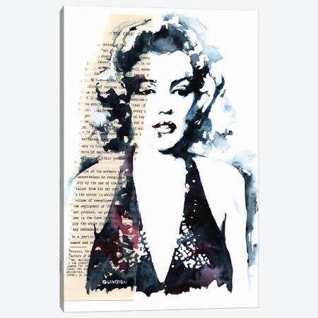 Marylin Monroe And The Dim Behind The Glitter Canvas Print #BSB159} by Brenden Sanborn Art Print