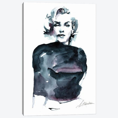 Marylin Monroe In Indigo Canvas Print #BSB160} by Brenden Sanborn Canvas Artwork
