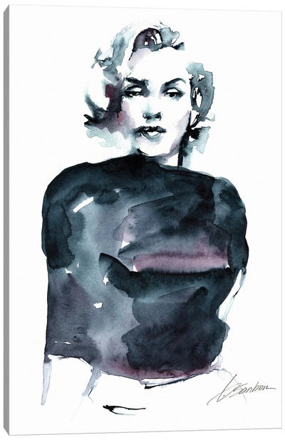 Marylin Monroe In Indigo Canvas Art Print - Brenden Sanborn