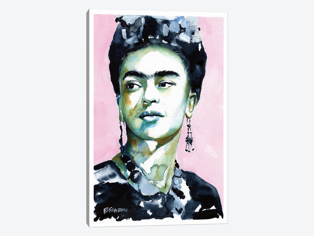 Frida Kahlo In Blue And Green by Brenden Sanborn 1-piece Canvas Artwork