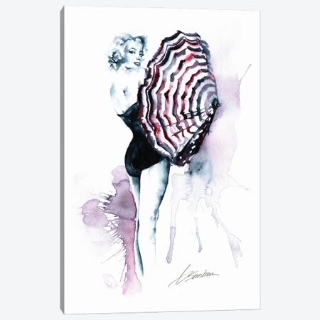 Marilyn Monroe With Umbrella Canvas Print #BSB166} by Brenden Sanborn Canvas Print