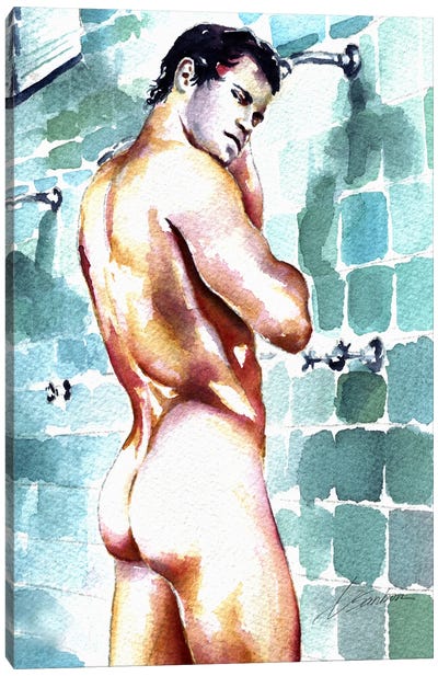 Locker Room I Canvas Art Print - Male Nude Art