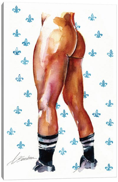 Socks And Sneakers Canvas Art Print - Male Nude Art