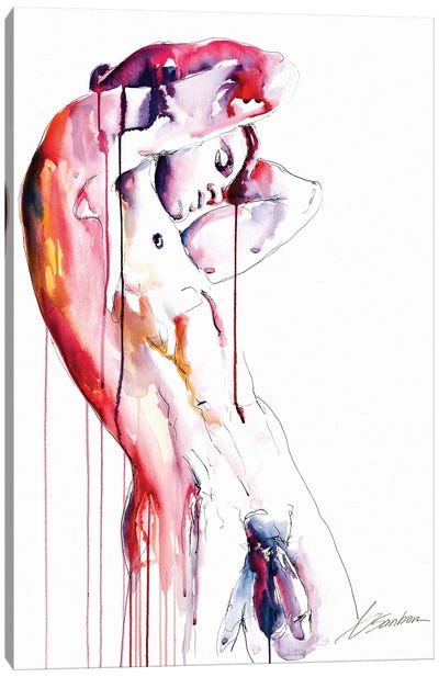Tender Male Passion Canvas Art Print - Male Nude Art