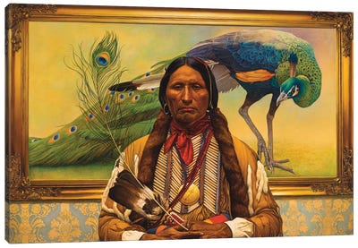 Fancy Feathers Canvas Art Print - Native American Décor
