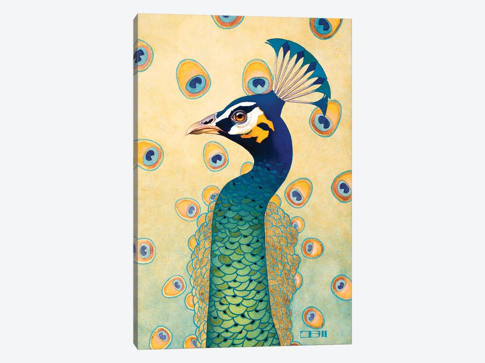 Green Peacock by Thomas Blackshear II 1-piece Canvas Art