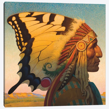 Native American Nouveau Canvas Print #BSH20} by Thomas Blackshear II Canvas Art