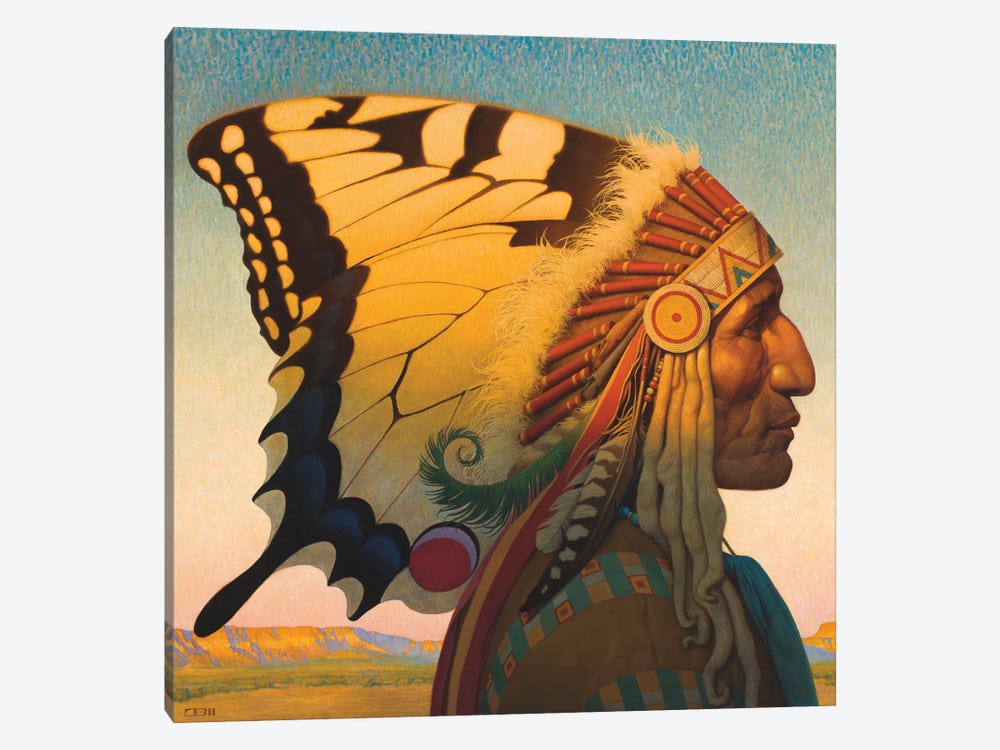 Native American Nouveau 1-piece Canvas Print