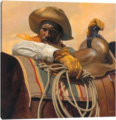 Now What? Canvas Art Print - Cowboy & Cowgirl Art