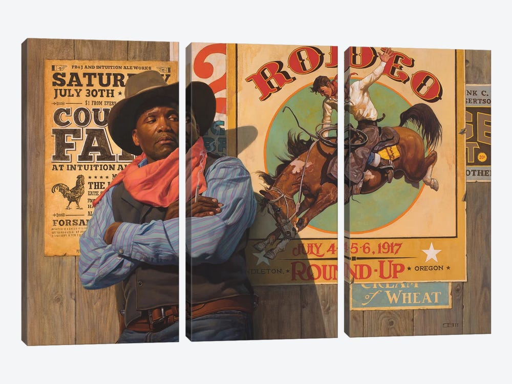 Rodeo Poster by Thomas Blackshear II 3-piece Art Print