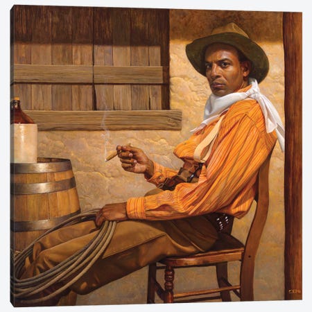 Texas Chillin Canvas Print #BSH28} by Thomas Blackshear II Canvas Art
