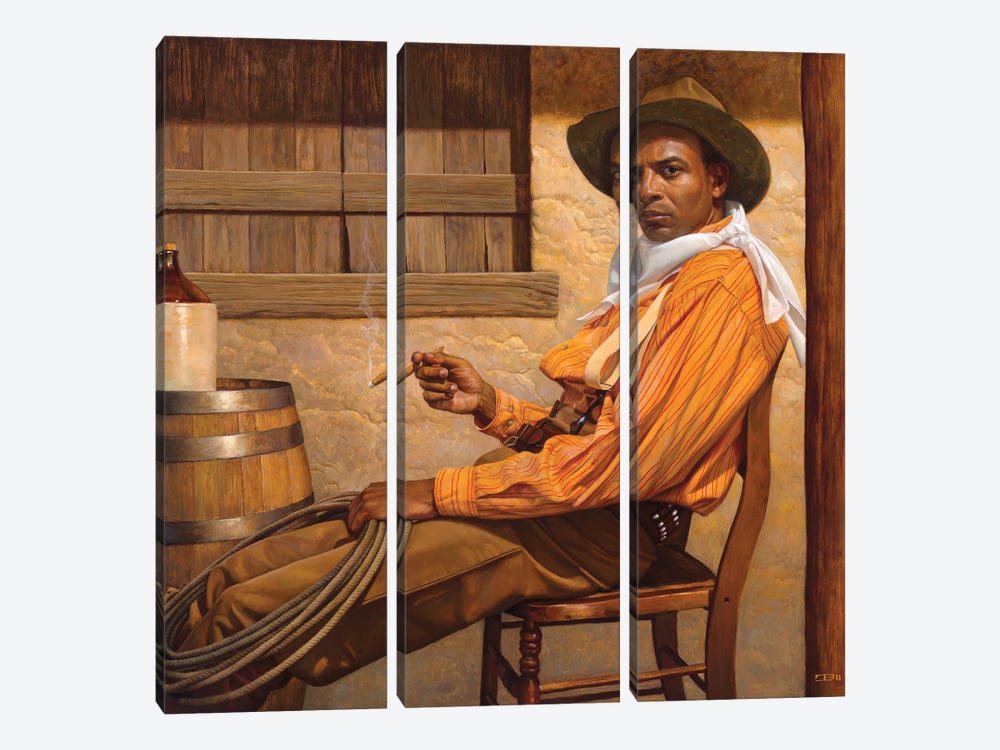 Texas Chillin by Thomas Blackshear II 3-piece Canvas Art Print