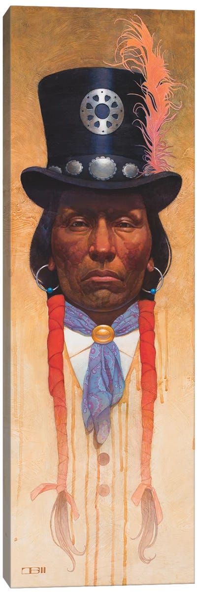 Top Hat Canvas Art Print - Native American Décor