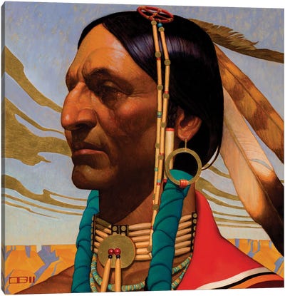 Golden Cloud Canvas Art Print - Native American Décor