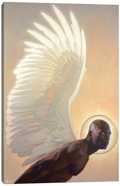 The Watcher Canvas Art Print - Angel Art