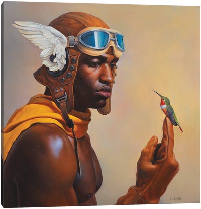 Airmans Inspiration Canvas Art Print - Contemporary Portraiture by Black Artists