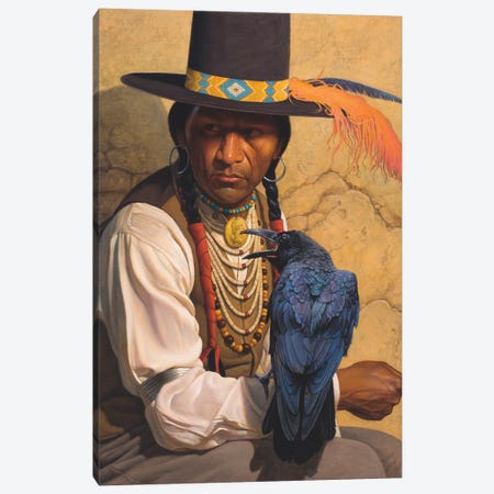 Crow Canvas Print #BSH8} by Thomas Blackshear II Art Print