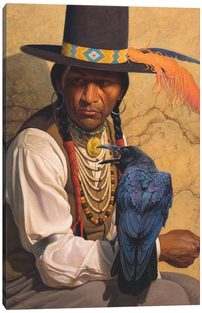 Crow Canvas Art Print - Thomas Blackshear II