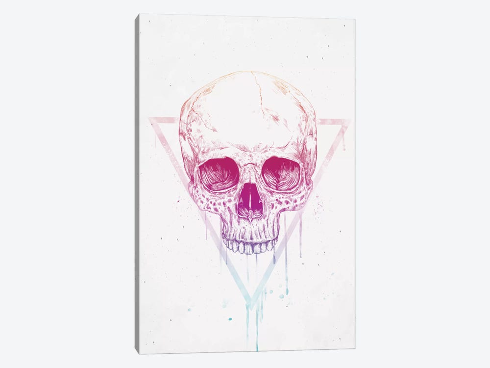 Skull In Triangle by Balazs Solti 1-piece Canvas Wall Art