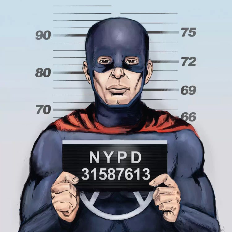 Superhero In Trouble by Balazs Solti wall art