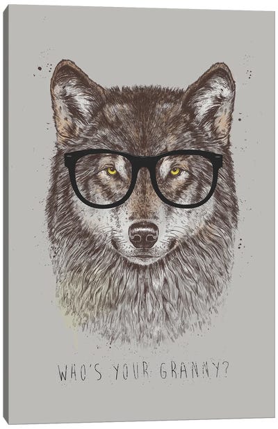 Who's Your Granny Canvas Art Print - Wolf Art