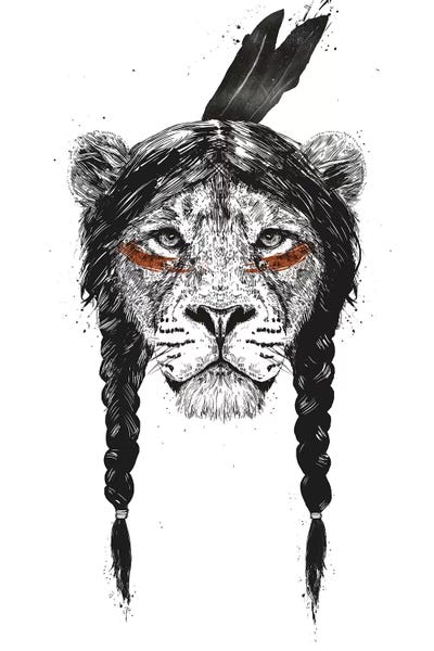Warrior Lion by Balazs Solti art print