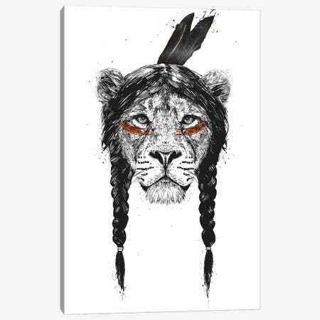 Warrior Lion Canvas Print #BSI120} by Balazs Solti Canvas Art Print