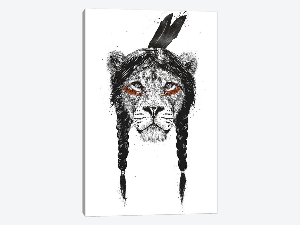 Warrior Lion by Balazs Solti 1-piece Canvas Print