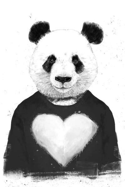 Lovely Panda by Balazs Solti art print
