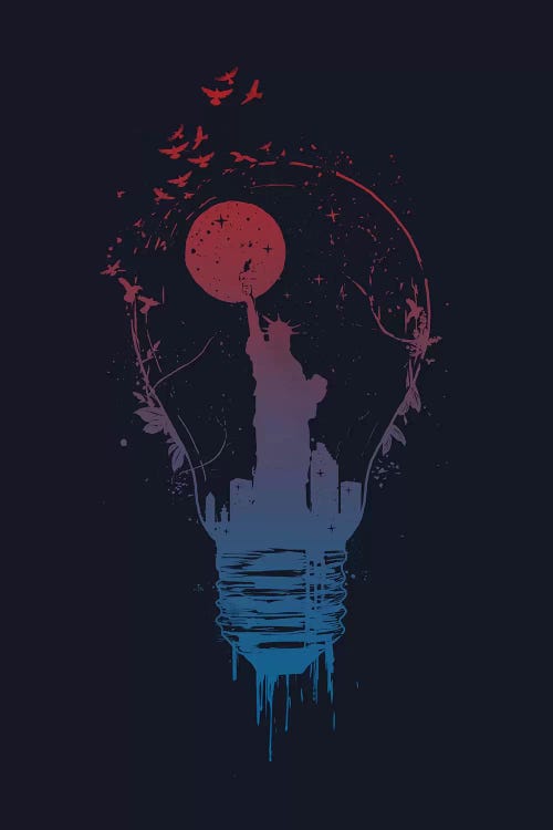 Big City Lights II Dark by Balazs Solti wall art