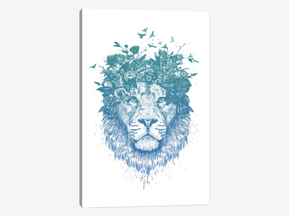 Floral Lion by Balazs Solti 1-piece Art Print