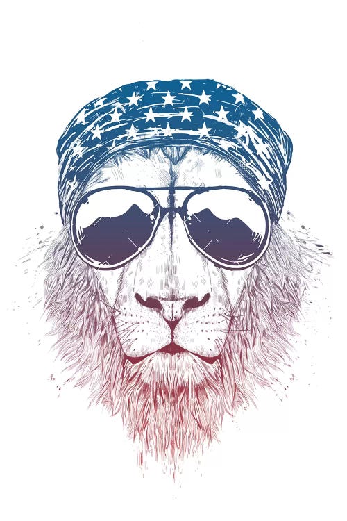 Wild Lionv by Balazs Solti wall art