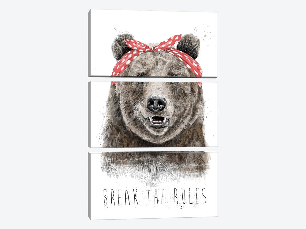 Break The Rules (In Color) by Balazs Solti 3-piece Canvas Art Print