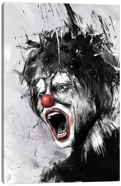 The Clown Canvas Art Print - Clown Art