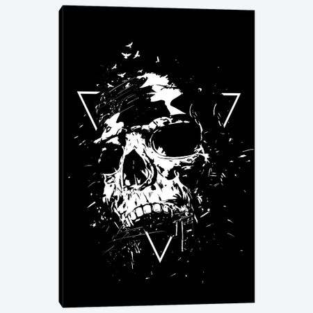 Skull X In Black And White Canvas Print #BSI201} by Balazs Solti Canvas Wall Art