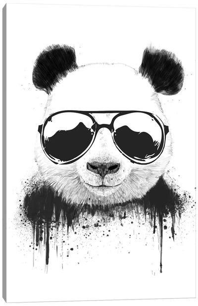 Stay Cool Canvas Art Print - Panda Art