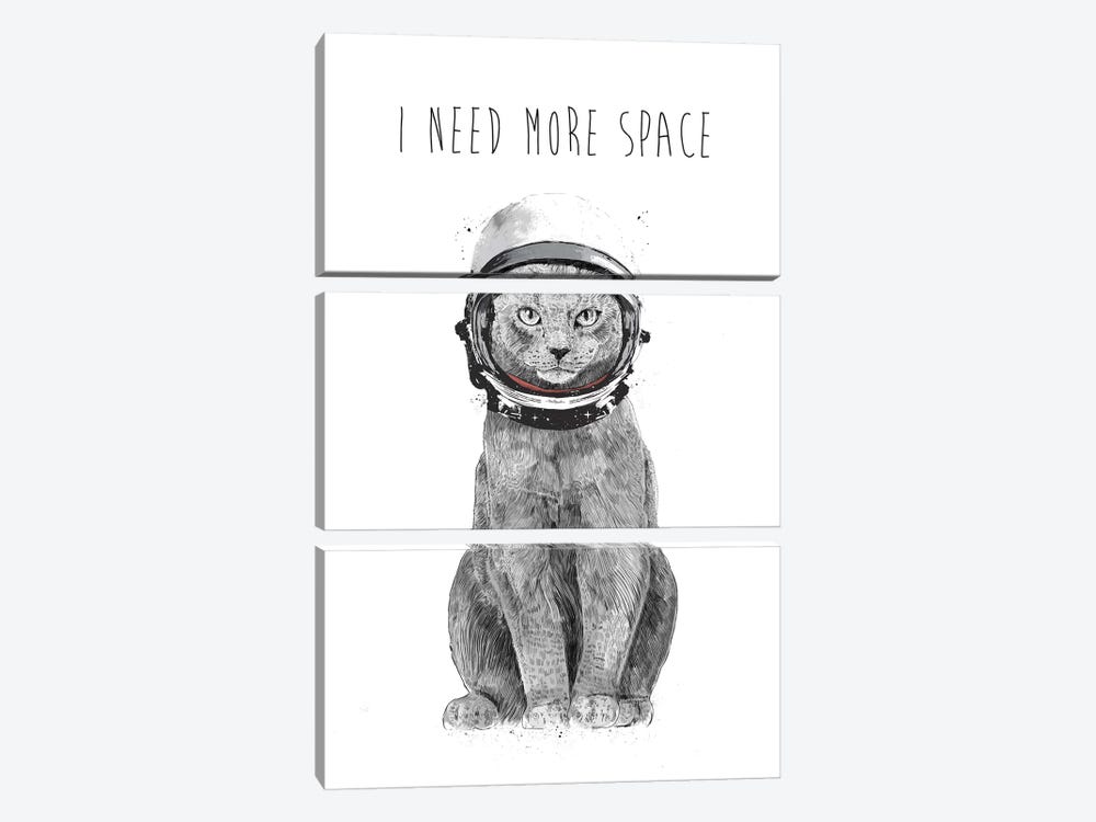 I Need More Space by Balazs Solti 3-piece Canvas Print