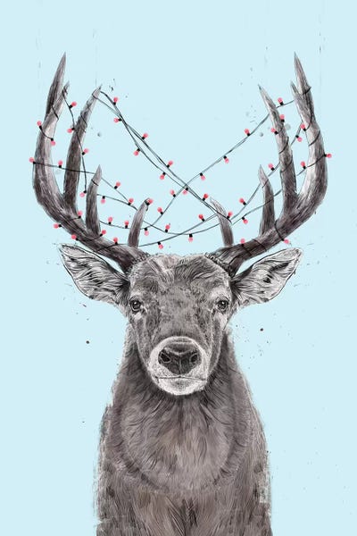 Naughty Or Nice: Xmas Deer II by Balazs Solti