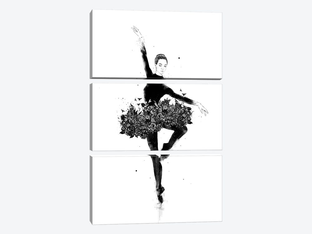Floral Dance by Balazs Solti 3-piece Canvas Wall Art